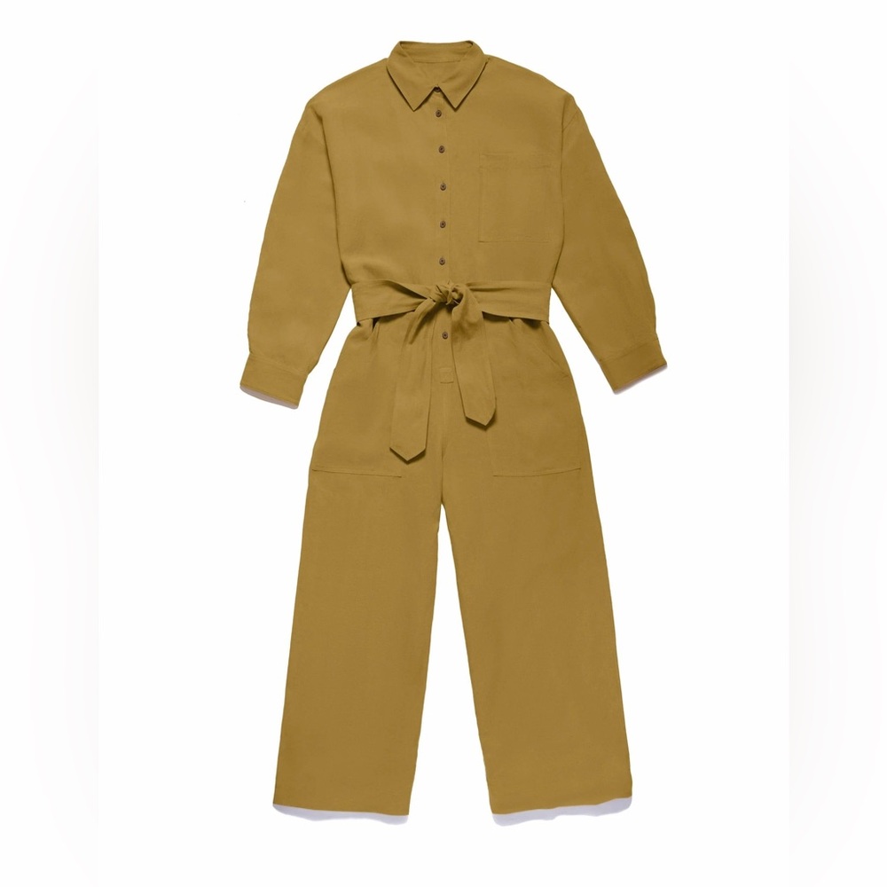 Mara Hoffman Agatha Jumpsuit Olive Green Size Large